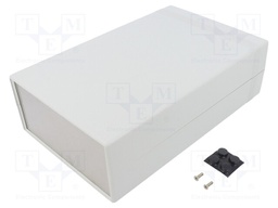 Enclosure: with panel; 1598; X: 160mm; Y: 250mm; Z: 76mm; ABS; grey