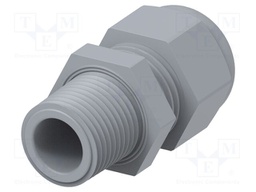 Cable gland; without nut; NPT3/8"; IP68; Mat: polyamide; grey