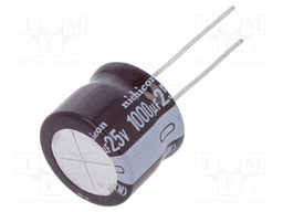 Capacitor: electrolytic; low impedance; THT; 1000uF; 25VDC; ±20%