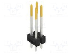 Connector: pin strips; pin header; male; PIN: 4; 2.54mm; THT; 2x2