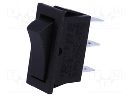 ROCKER; SPDT; Pos: 2; ON-ON; 10A/250VAC; black; none; 50mΩ; UL94V-2