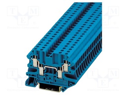 Splice terminal: rail; 0.2÷6mm2; ways: 1; terminals: 4; blue; TS35