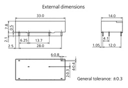 Relay: miniature; NC + NO; Ucoil: 24VDC; 4A/250VAC; 4A/30VDC; 6A