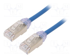 Patch cord; F/UTP,TX6A-28™; 6a; solid; Cu; LSZH; blue; Len: 5m; 28AWG