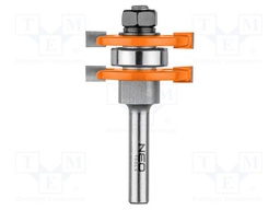 Mill; Ø: 41mm; Ø: 8mm; wood; Working part len: 6.35mm; double
