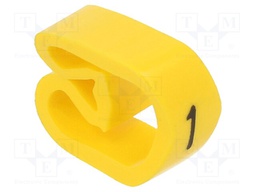 Markers for cables and wires; Label symbol: 1; 8÷16mm; PVC; H: 6mm