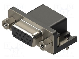 Connector: D-Sub HD; PIN: 15; socket; female; straight; THT; MHHDR