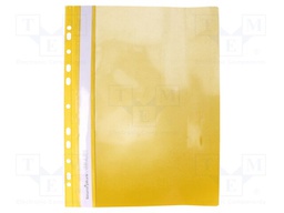 Document wallet; A4; yellow; V: with holes; Mat: PVC