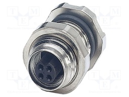 Connector: M5; socket; female; THT; PIN: 4; 1A; straight; IP67; 60V