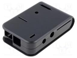 Enclosure: for computer; Raspberry Pi; ABS; black; X: 65.5mm