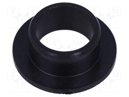 Bearing: sleeve bearing; with flange; Øout: 10mm; Øint: 8mm; black