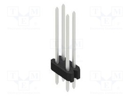 Connector: pin strips; pin header; male; PIN: 4; 1.27mm; THT; 2x2