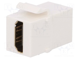 Coupler; socket; female x2; HDMI socket x2; Keystone; gold-plated