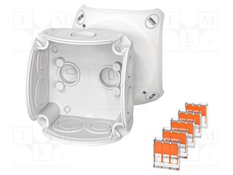 Enclosure: junction box; X: 84mm; Y: 84mm; Z: 55mm; polypropylene PP