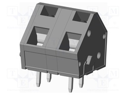 Connector: PCB terminal block; terminal; angled 45°; on PCBs