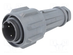 Connector: circular; plug; male; PIN: 3; EXPlora; Contacts: brass