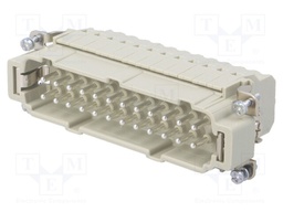 Connector: rectangular; male; Han ESS; PIN: 24; 24+PE; size 24B