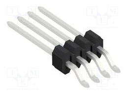 Connector: pin strips; pin header; male; PIN: 4; 1.27mm; SMT; 1x4