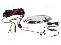 Rear view camera; 150°; chromium plated; 12VDC; Kit: camera; screw