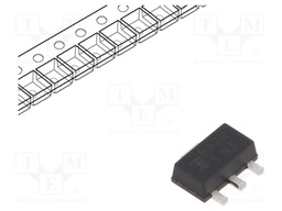 IC: voltage regulator; LDO,linear,fixed; 12V; 0.1A; SOT89; SMD