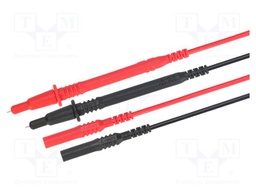 Test leads; Inom: 10A; Len: 1m; probe tip,banana plug; insulated