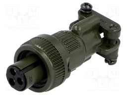 Connector: circular; Series: DS/MS; plug; female; PIN: 3; for cable