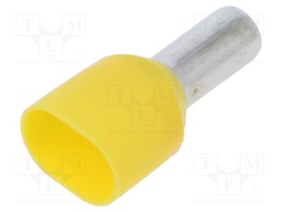 Tip: bootlace ferrule; insulated,double; copper; 6mm2; 10mm