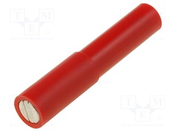 Adapter; 12A; red; Socket size: 4mm; Plating: nickel plated; 60VDC