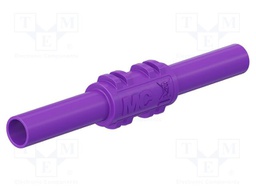 Connector: 4mm banana; adapter,socket; 32A; 1kV; 62.5mm; violet