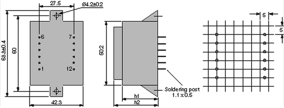 Transformer: encapsulated; 15VA; 230VAC; 21V; 714mA; Mounting: PCB