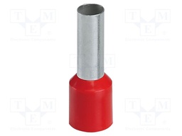 Tip: bootlace ferrule; insulated; copper; 10mm2; 12mm; tinned; red