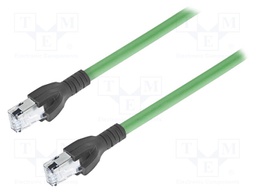 Patch cord; SF/UTP; 5e; stranded; Cu; FRNC; green; Len: 5m; 22AWG