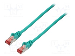 Patch cord; S/FTP; 6; stranded; Cu; LSZH; green; 15m; halogen free