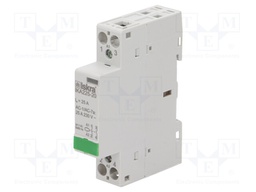 Contactor: 2-pole installation; NO x2; 24VAC; 25A; DIN; IKA