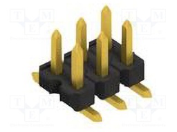 Connector: pin strips; pin header; male; PIN: 6; 2.54mm; SMT; 2x3