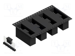 Connector: pin strips; pin header; male; PIN: 10; 2.54mm; SMT; 1x10