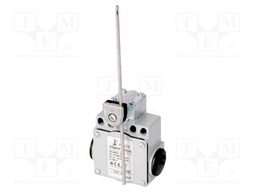 Limit switch; adjustable plunger, max length 177,5mm; NO + NC