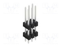 Connector: pin strips; pin header; male; PIN: 6; 2.54mm; THT; 2x3