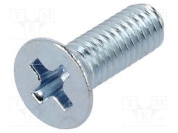 Screw; M4x12; Head: countersunk; Phillips; PH2; steel; zinc; DIN 965
