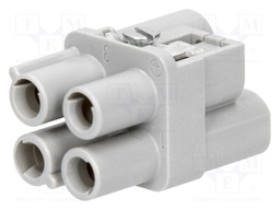 Connector: rectangular; female; Han Q; PIN: 4; 3+PE; size 3A; 400V