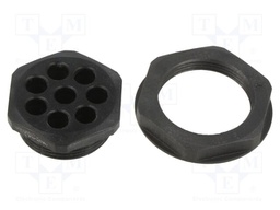 Multigate grommet; polycarbonate; Holes no: 8; -20÷100°C; UL94V-2