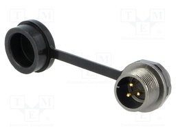 Socket; male; ST12; PIN: 3; IP67; 13A; soldering; 250V; 2mm2; -25÷85°C