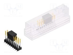 Connector: pin strips; pin header; male; PIN: 18; 2.54mm; SMT; 2x9