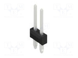 Connector: pin strips; pin header; male; PIN: 2; 2.54mm; THT; 2x1