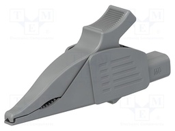 Crocodile clip; 32A; 1kVDC; grey; Grip capac: max.30mm