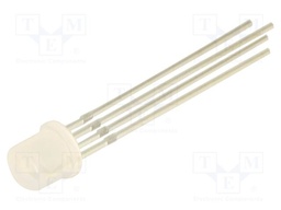 LED; RGB; 5mm; 140°; Front: flat; 2.1÷2.6VDC,2.9÷3.4VDC; -30÷85°C