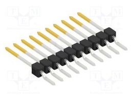 Connector: pin strips; pin header; male; PIN: 10; 2.54mm; SMT; 1x10