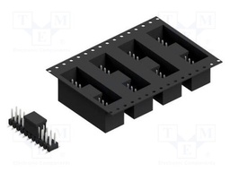 Connector: pin strips; pin header; male; PIN: 22; 2.54mm; SMT; 2x11