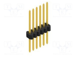 Connector: pin strips; pin header; male; PIN: 6; 1.27mm; THT; 1x6