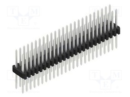 Connector: pin strips; pin header; male; PIN: 50; 1.27mm; THT; 2x25